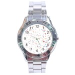 Ribbon Polka Stainless Steel Analogue Watch Front