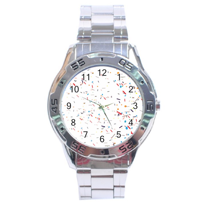 Ribbon Polka Stainless Steel Analogue Watch