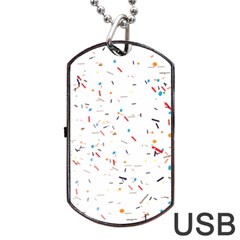 Ribbon Polka Dog Tag Usb Flash (one Side) by Mariart