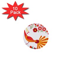 Peacock Pattern 1  Mini Buttons (10 Pack)  by Mariart