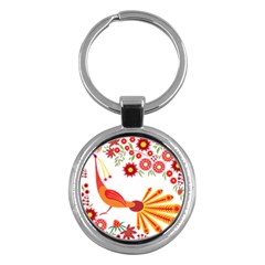 Peacock Pattern Key Chains (round)  by Mariart