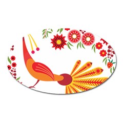 Peacock Pattern Oval Magnet by Mariart