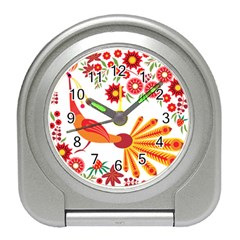 Peacock Pattern Travel Alarm Clock by Mariart