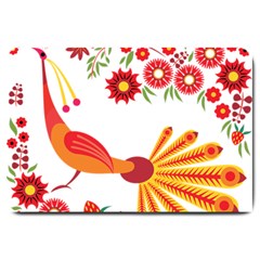 Peacock Pattern Large Doormat  by Mariart