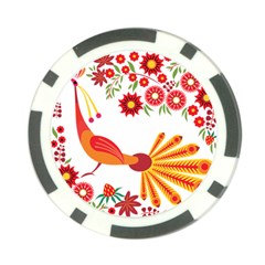 Peacock Pattern Poker Chip Card Guard by Mariart