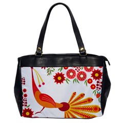 Peacock Pattern Oversize Office Handbag by Mariart