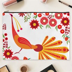 Peacock Pattern Cosmetic Bag (xxxl) by Mariart