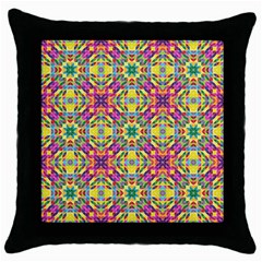 Triangle Mosaic Pattern Repeating Throw Pillow Case (black) by Mariart