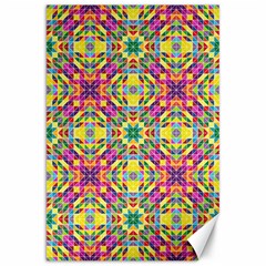 Triangle Mosaic Pattern Repeating Canvas 20  X 30  by Mariart