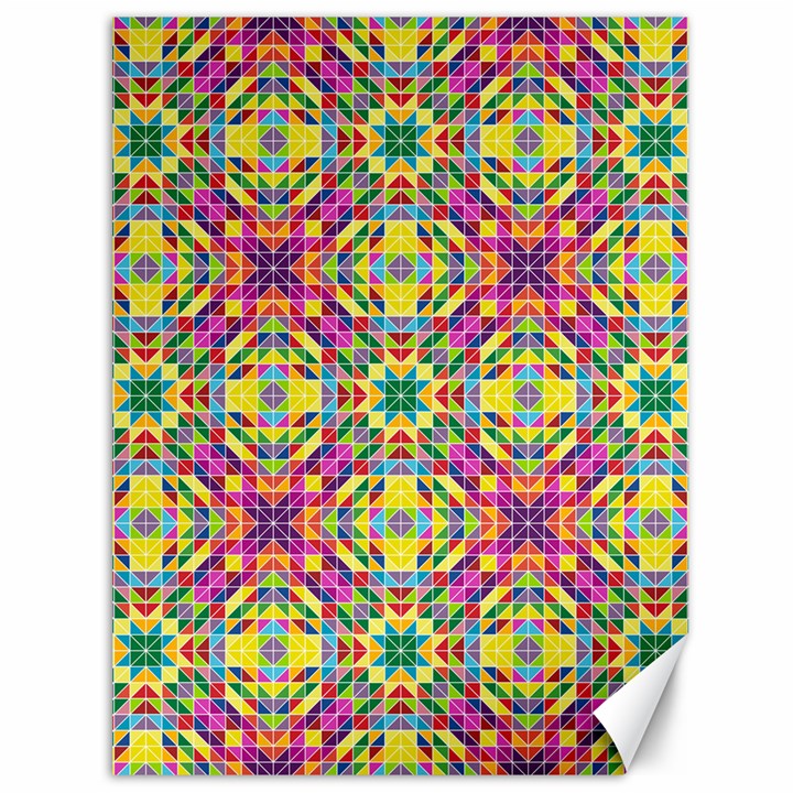 Triangle Mosaic Pattern Repeating Canvas 36  x 48 