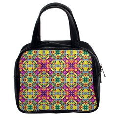 Triangle Mosaic Pattern Repeating Classic Handbag (two Sides) by Mariart