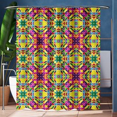 Triangle Mosaic Pattern Repeating Shower Curtain 60  X 72  (medium)  by Mariart