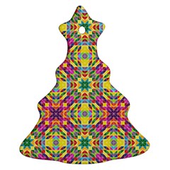 Triangle Mosaic Pattern Repeating Ornament (christmas Tree)  by Mariart