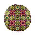 Triangle Mosaic Pattern Repeating Standard 15  Premium Round Cushions Front