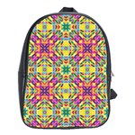 Triangle Mosaic Pattern Repeating School Bag (XL) Front