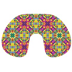 Triangle Mosaic Pattern Repeating Travel Neck Pillows by Mariart