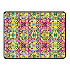 Triangle Mosaic Pattern Repeating Double Sided Fleece Blanket (small)  by Mariart