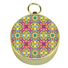 Triangle Mosaic Pattern Repeating Gold Compasses by Mariart