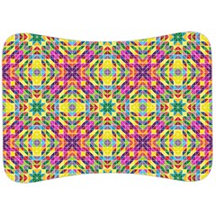 Triangle Mosaic Pattern Repeating Velour Seat Head Rest Cushion