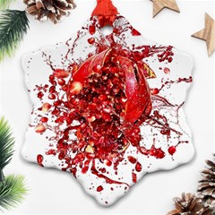 Red Pomegranate Fried Fruit Juice Ornament (snowflake) by Mariart