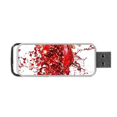 Red Pomegranate Fried Fruit Juice Portable Usb Flash (one Side) by Mariart