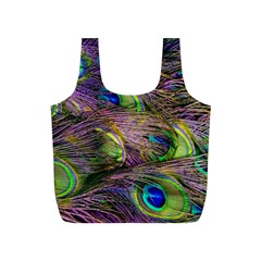 Peacock Feathers Full Print Recycle Bag (s) by WensdaiAmbrose