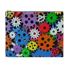 The Gears Are Turning Cosmetic Bag (xl) by WensdaiAmbrose