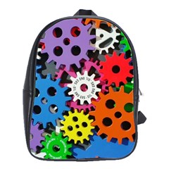 The Gears Are Turning School Bag (large) by WensdaiAmbrose