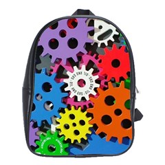 The Gears Are Turning School Bag (xl) by WensdaiAmbrose