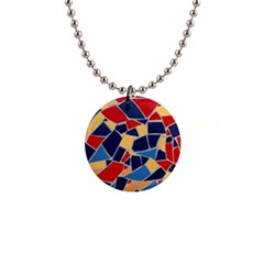 Pattern Tile Wall Background 1  Button Necklace by Pakrebo