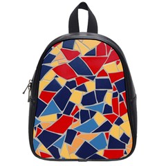 Pattern Tile Wall Background School Bag (small) by Pakrebo