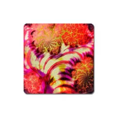 Fractal Mandelbrot Art Wallpaper Square Magnet by Pakrebo