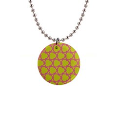 Pattern Background Structure Pink 1  Button Necklace