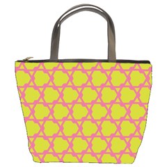 Pattern Background Structure Pink Bucket Bag