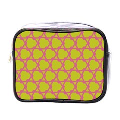 Pattern Background Structure Pink Mini Toiletries Bag (one Side) by Pakrebo