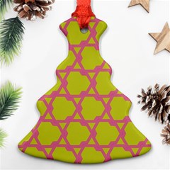 Pattern Background Structure Pink Christmas Tree Ornament (two Sides) by Pakrebo