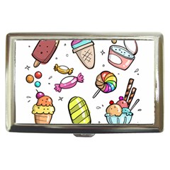 Doodle Cartoon Drawn Cone Food Cigarette Money Case by Pakrebo