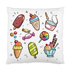 Doodle Cartoon Drawn Cone Food Standard Cushion Case (one Side) by Pakrebo