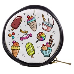 Doodle Cartoon Drawn Cone Food Mini Makeup Bag by Pakrebo