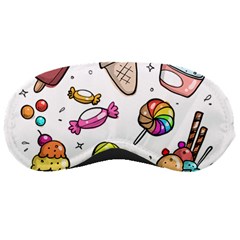 Doodle Cartoon Drawn Cone Food Sleeping Masks by Pakrebo