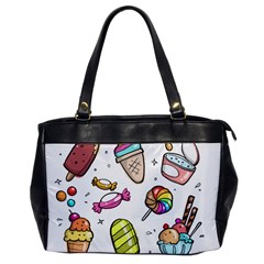 Doodle Cartoon Drawn Cone Food Oversize Office Handbag by Pakrebo