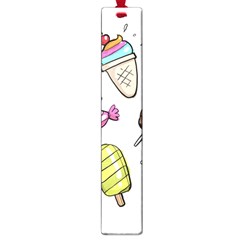 Doodle Cartoon Drawn Cone Food Large Book Marks by Pakrebo