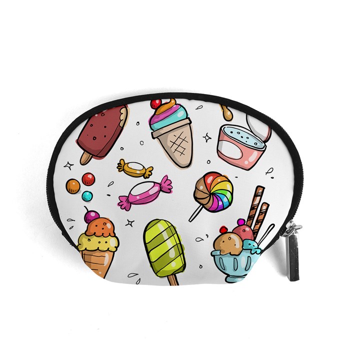 Doodle Cartoon Drawn Cone Food Accessory Pouch (Small)