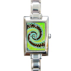 Fractal Julia Mandelbrot Art Rectangle Italian Charm Watch by Pakrebo