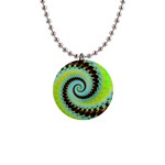 Fractal Julia Mandelbrot Art 1  Button Necklace Front