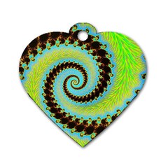 Fractal Julia Mandelbrot Art Dog Tag Heart (two Sides) by Pakrebo