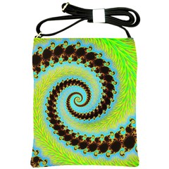 Fractal Julia Mandelbrot Art Shoulder Sling Bag by Pakrebo