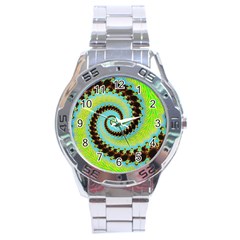 Fractal Julia Mandelbrot Art Stainless Steel Analogue Watch by Pakrebo