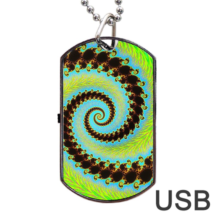 Fractal Julia Mandelbrot Art Dog Tag USB Flash (One Side)