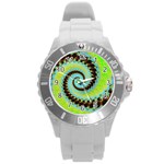 Fractal Julia Mandelbrot Art Round Plastic Sport Watch (L) Front